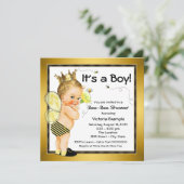 Bijen Baby Shower Kaart (Staand voorkant)