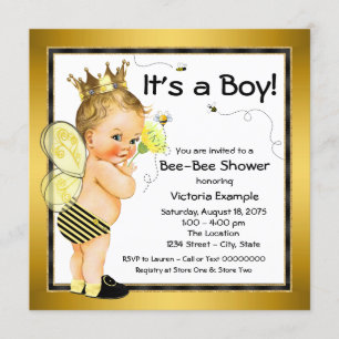 Bijen Baby Shower Kaart