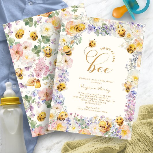 Bijen Baby Shower Kaart