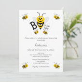 Bijen Baby Shower Kaart (Staand voorkant)