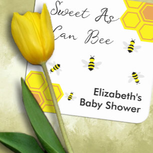 Bijen Baby Shower Kartonnen Onderzetters