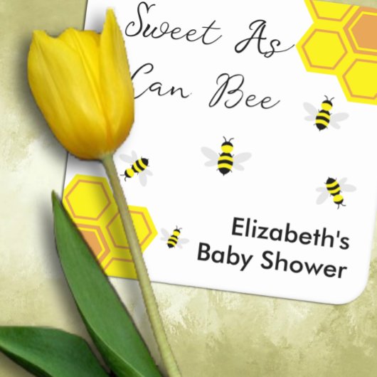 Bijen Baby Shower Kartonnen Onderzetters