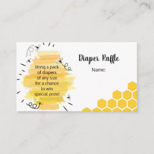 Bijen Baby shower luidere Raffle Ticket Tussenvoeg Informatiekaartje