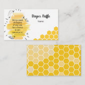 Bijen Baby shower luidere Raffle Ticket Tussenvoeg Informatiekaartje (Voorkant / Achterkant)