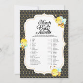 Bijen Baby shower passen bij het babydierenspel Kaart (Voorkant)