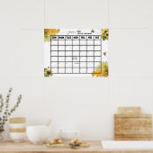 Bijen Baby shower | Poster vervaldatum (Keuken)