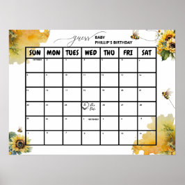 Bijen Baby shower | Poster vervaldatum