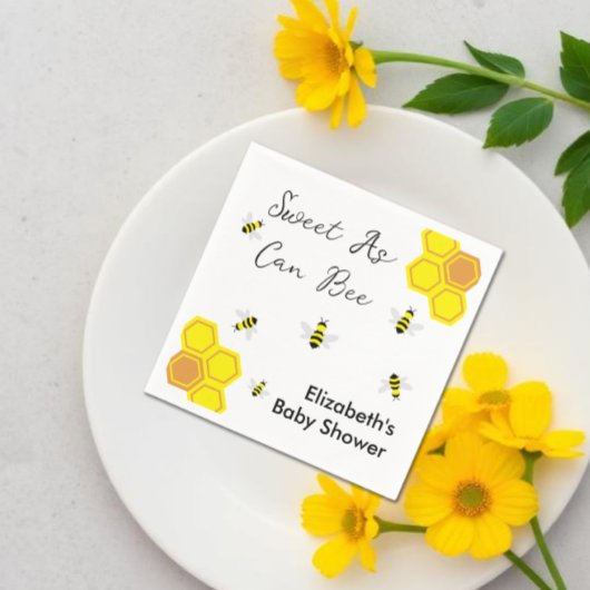 Bijen Baby Shower Servet
