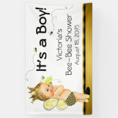 Bijen Baby Shower Spandoek (Verticaal)