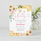 Bijen Baby Shower Uitnodiging (Staand voorkant)