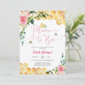 Bijen Baby Shower Uitnodiging (Staand voorkant)