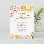Bijen Baby Shower Uitnodiging (Staand voorkant)
