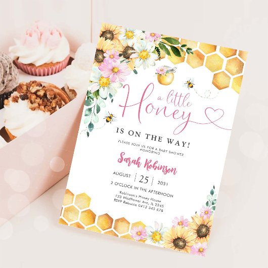 Bijen Baby Shower Uitnodiging