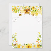 Bijen Baby shower Uitnodiging Gele mammie om te wo (Achterkant)