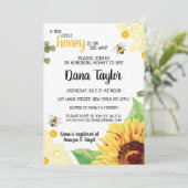 Bijen Baby shower Uitnodiging - mammie om te worde (Staand voorkant)