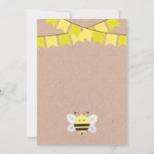 Bijen Baby shower Uitnodiging of Gender Reveal Par (Achterkant)