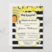 Bijen Baby shower Uitnodiging of Gender Reveal Par (Voorkant)