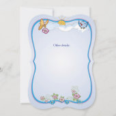 Bijen baby shower uitnodiging voor jongen (Achterkant)