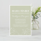Bijen baby shower uitnodigingen Modern Bloemig Ele (Staand voorkant)