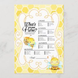 Bijen Baby shower wat er in je paardenspel zit Kaart