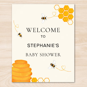 Bijen Baby shower Welkom Poster