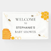 Bijen Baby shower Welkom Spandoek (Horizontaal)