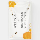 Bijen Baby shower Welkom Spandoek (Verticaal)