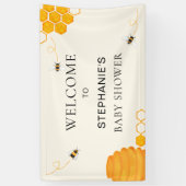 Bijen Baby shower Welkom Spandoek (Verticaal)