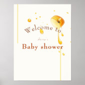 Bijen baby shower welkomstbord poster (Voorkant)