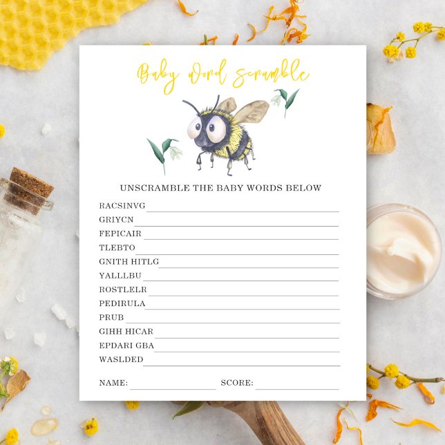 Bijen - Baby Word Scramble (Creator heeft geüpload)