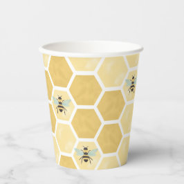 Bijen babyshower honingraat papieren bekers