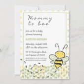Bijen babyshower uitnodigingen Rustieke geslachtsn (Voorkant)