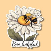 Bijen Behulpzaam Sweet Bumblebee op Daisy Waterdic Sticker