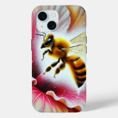Bijen bestuiven een bloeiende hibiscusbloem Case-Mate iPhone case (Achterkant)