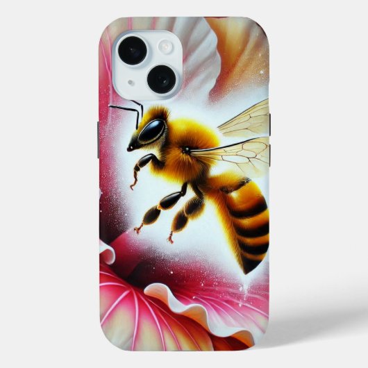 Bijen bestuiven een bloeiende hibiscusbloem Case-Mate iPhone case (Achterkant)