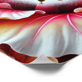 Bijen bestuiven een bloeiende hibiscusbloem poster (Hoek)