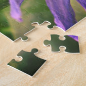 Bijen bestuiven een Paarse bloem Legpuzzel (Zijkant)