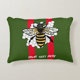 bijen bewerkbaar accent kussen