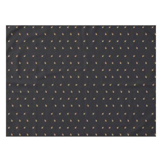 Bijen - Bienen - Bee - Biene black Tafelkleed (Voorkant (Horizontaal))