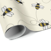 Bijen Bijen Bijen Cadeaupapier (Rol Hoek)