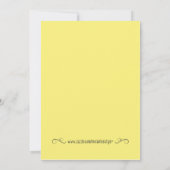 Bijen Birthday Party Invitation Yellow Kaart (Achterkant)
