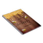 Bijen blij bijtende bijen bruine schuur notitieboek (Rechterzijde)