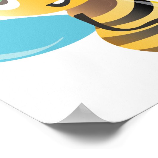 bijen blij met vrolijke hommel cartoon poster (Hoek)