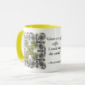 Bijen & Bloemen Abstract Handgetekende Doodle Mok (Voorkant links)