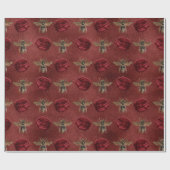 Bijen Bloemen Elegant Cadeau Cadeaupapier (Vlak)