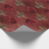  Bijen Bloemen Elegant Cadeau Cadeaupapier (Hoek)