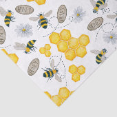 Bijen, bloemen en honing tissuepapier (Detail)