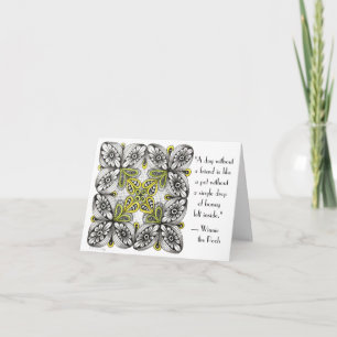 Bijen & Bloemen Handgetekende Doodle Vriendschapsk Kaart