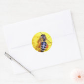Bijen Bloemen Pollen Ronde Sticker (Envelop)