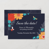 Bijen & Bloesems Save-the-Date Kaart (Voorkant / Achterkant)
